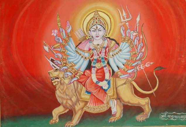 folk_painting_of_goddess_durga_from_varanasi_for_wi03