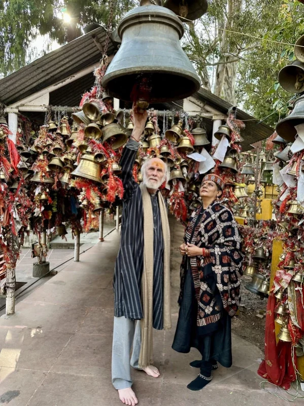 Dr David Frawley & Yogini Shambhavi at the Golu Devata Chitai Devi Temple